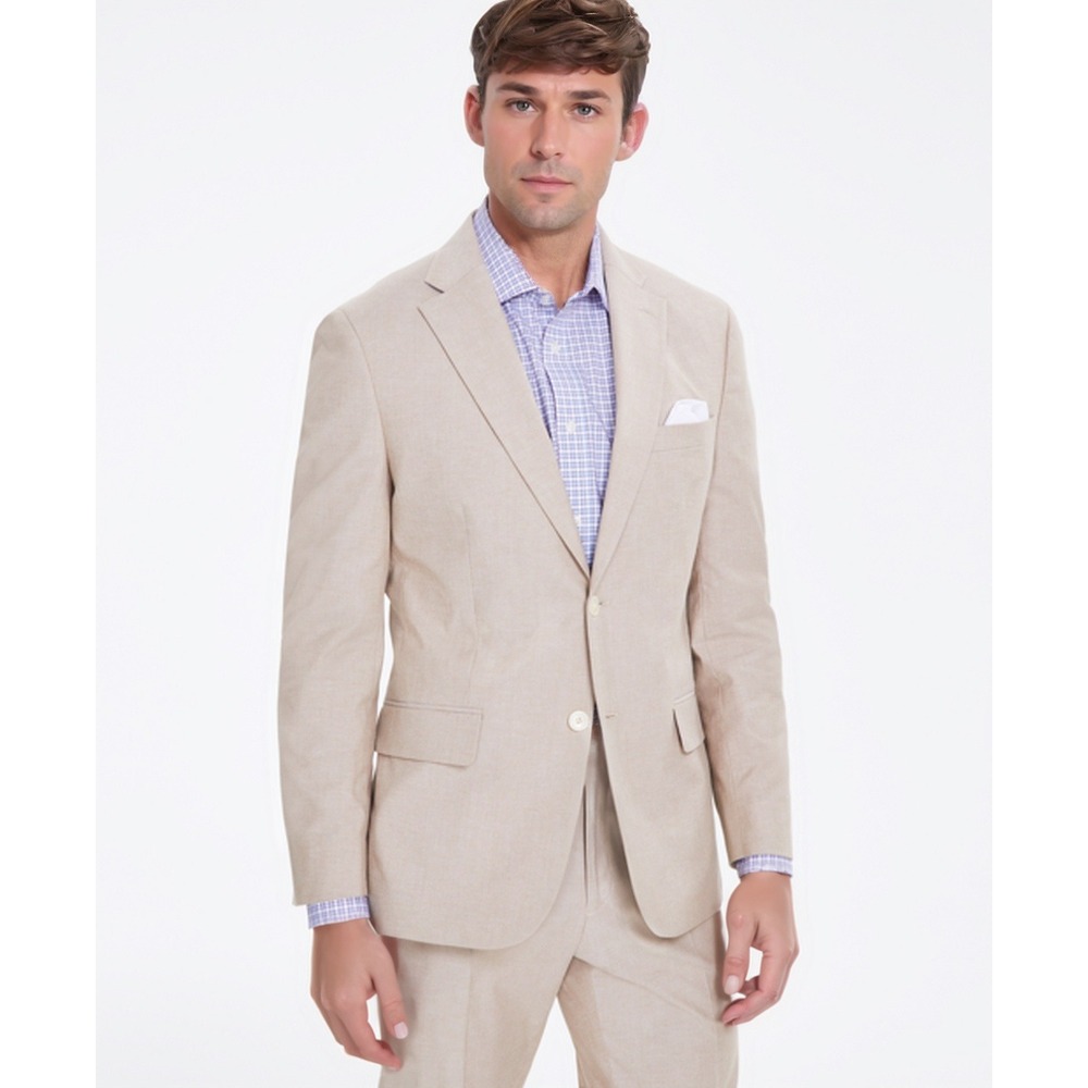 Tommy Hilfiger Sport Coat Men 40L Tan THFlex Lannister Quiet Luxury Polished NWT